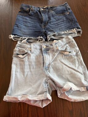 Levi’s Denim Shorts Bundle Size 28 High Rise + Mid Length (2 Pairs)